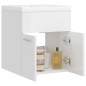 vidaXL Mueble con lavabo madera de ingeniería blanco brillante vidaXL Mueble con lavabo madera de ingeniería blanco brillante