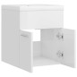 vidaXL Mueble con lavabo madera de ingeniería blanco brillante vidaXL Mueble con lavabo madera de ingeniería blanco brillante