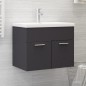 vidaXL Mueble con lavabo madera de ingeniería gris vidaXL Mueble con lavabo madera de ingeniería gris