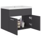 vidaXL Mueble con lavabo madera de ingeniería gris vidaXL Mueble con lavabo madera de ingeniería gris