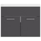 vidaXL Mueble con lavabo madera de ingeniería gris vidaXL Mueble con lavabo madera de ingeniería gris