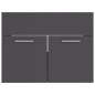 vidaXL Mueble con lavabo madera de ingeniería gris vidaXL Mueble con lavabo madera de ingeniería gris