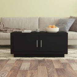 vidaXL Mesa de centro madera de ingeniería negra 102x50x45 cm