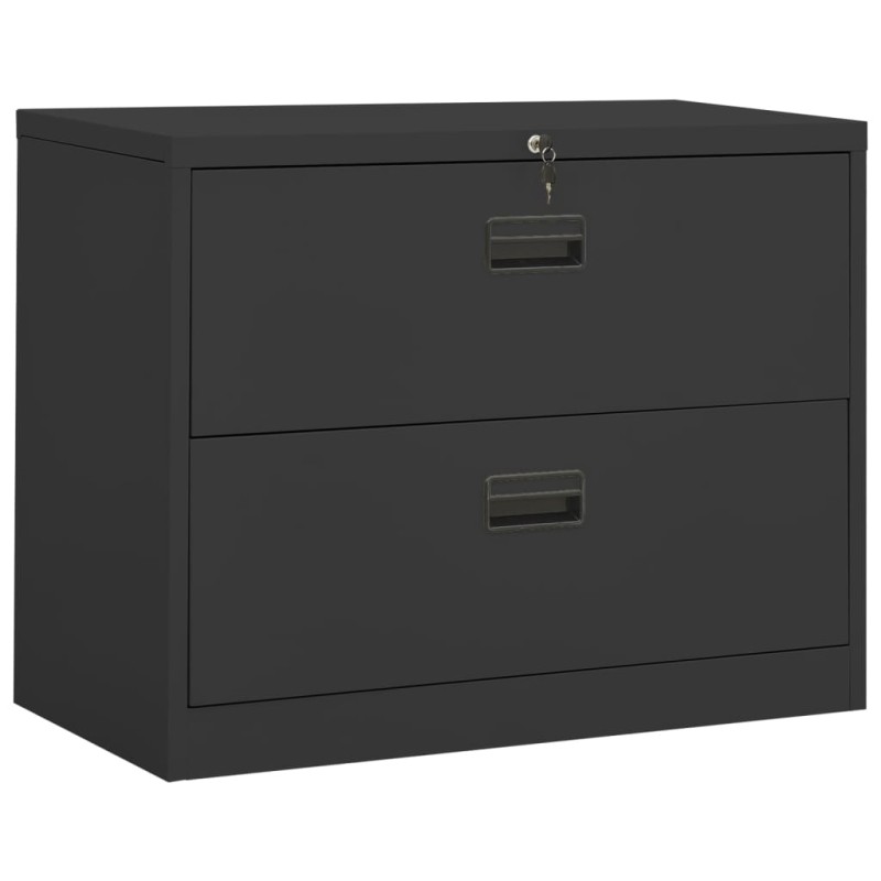 vidaXL Armario archivador de acero antracita 90x46x72,5 cm 