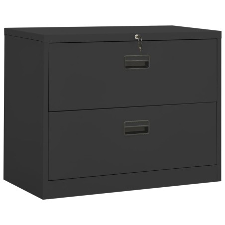 vidaXL Armario archivador de acero antracita 90x46x72,5 cm 
