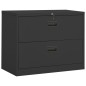 vidaXL Armario archivador de acero antracita 90x46x72,5 cm 