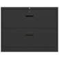 vidaXL Armario archivador de acero antracita 90x46x72,5 cm 