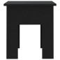 vidaXL Mesa de centro madera de ingeniería negra 40x40x42 cm