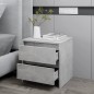 vidaXL Mesita de noche madera ingeniería gris hormigón 45x34,5x44,5 cm
