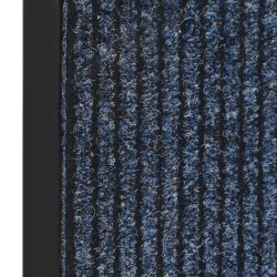 vidaXL Felpudo de rayas azul 40x60 cm