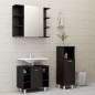 vidaXL Juego de muebles de baño 3 pzas madera ingeniería negro vidaXL Juego de muebles de baño 3 pzas madera ingeniería negro