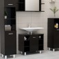 vidaXL Juego de muebles de baño 3 pzas madera ingeniería negro vidaXL Juego de muebles de baño 3 pzas madera ingeniería negro