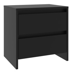 vidaXL Mesita de noche madera de ingeniería negro 45x34,5x44,5 cm