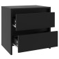 vidaXL Mesita de noche madera de ingeniería negro 45x34,5x44,5 cm vidaXL Mesita de noche madera de ingeniería negro 45x34,5x44,5 cm