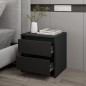 vidaXL Mesita de noche madera de ingeniería negro 45x34,5x44,5 cm vidaXL Mesita de noche madera de ingeniería negro 45x34,5x44,5 cm