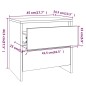 vidaXL Mesita de noche madera de ingeniería negro 45x34,5x44,5 cm vidaXL Mesita de noche madera de ingeniería negro 45x34,5x44,5 cm