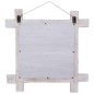 vidaXL Espejo de troncos de madera maciza reciclada blanca 70x70 cm vidaXL Espejo de troncos de madera maciza reciclada blanca 70x70 cm