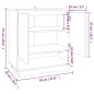 vidaXL Aparador de madera de ingeniería marrón roble 70x41x75 cm