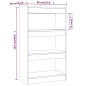 vidaXL Estantería/divisor madera de ingeniería blanco 60x30x103 cm