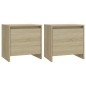 vidaXL Mesita noche 2 uds madera ingeniería roble Sonoma 45x34x44,5 cm vidaXL Mesita noche 2 uds madera ingeniería roble Sonoma 45x34x44,5 cm