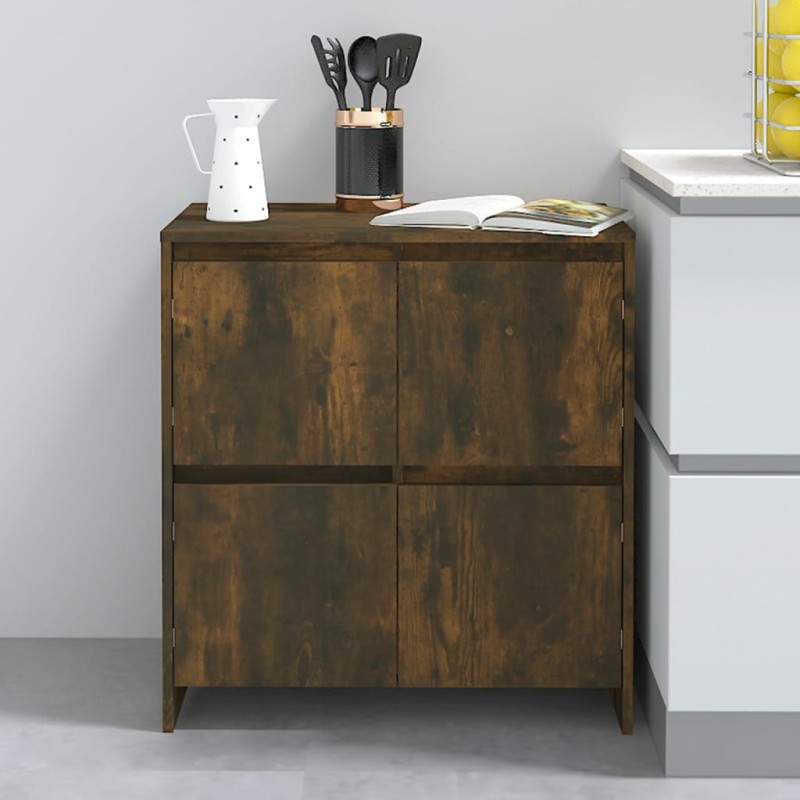 vidaXL Aparador madera contrachapada color roble ahumado 70x41x75 cm vidaXL Aparador madera contrachapada color roble ahumado 70x41x75 cm
