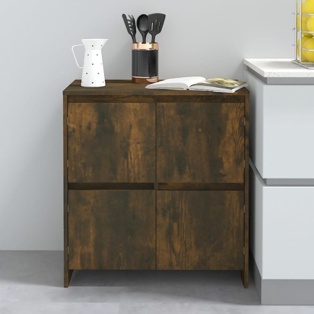 vidaXL Aparador madera contrachapada color roble ahumado 70x41x75 cm
