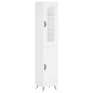 vidaXL Aparador alto madera contrachapada blanco 34,5x34x180 cm vidaXL Aparador alto madera contrachapada blanco 34,5x34x180 cm