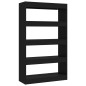 vidaXL Estantería/divisor madera de ingeniería negro 80x30x135 cm vidaXL Estantería/divisor madera de ingeniería negro 80x30x135 cm