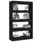 vidaXL Estantería/divisor madera de ingeniería negro 80x30x135 cm vidaXL Estantería/divisor madera de ingeniería negro 80x30x135 cm