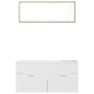 vidaXL Set de muebles de baño madera ingeniería blanco y roble Sonoma vidaXL Set de muebles de baño madera ingeniería blanco y roble Sonoma