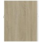 vidaXL Mueble con lavabo madera de ingeniería blanco y roble Sonoma vidaXL Mueble con lavabo madera de ingeniería blanco y roble Sonoma