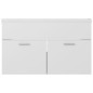 vidaXL Mueble con lavabo madera de ingeniería blanco y roble Sonoma vidaXL Mueble con lavabo madera de ingeniería blanco y roble Sonoma