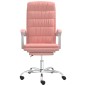 vidaXL Silla de oficina reclinable cuero sintético rosa vidaXL Silla de oficina reclinable cuero sintético rosa