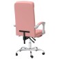 vidaXL Silla de oficina reclinable cuero sintético rosa vidaXL Silla de oficina reclinable cuero sintético rosa