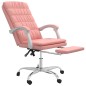 vidaXL Silla de oficina reclinable cuero sintético rosa vidaXL Silla de oficina reclinable cuero sintético rosa