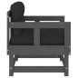 vidaXL Sillones de jardín con cojines 2 uds madera maciza de pino gris vidaXL Sillones de jardín con cojines 2 uds madera maciza de pino gris