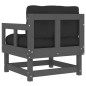 vidaXL Sillones de jardín con cojines 2 uds madera maciza de pino gris vidaXL Sillones de jardín con cojines 2 uds madera maciza de pino gris
