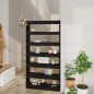 vidaXL Estantería/divisor madera contrachapada negro 100x30x198 cm 