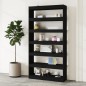 vidaXL Estantería/divisor madera contrachapada negro 100x30x198 cm 
