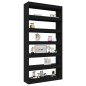 vidaXL Estantería/divisor madera contrachapada negro 100x30x198 cm 
