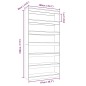 vidaXL Estantería/divisor madera contrachapada negro 100x30x198 cm 