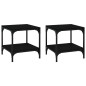 vidaXL Mesas auxiliares 2 uds madera contrachapada negro 40x40x40 cm vidaXL Mesas auxiliares 2 uds madera contrachapada negro 40x40x40 cm