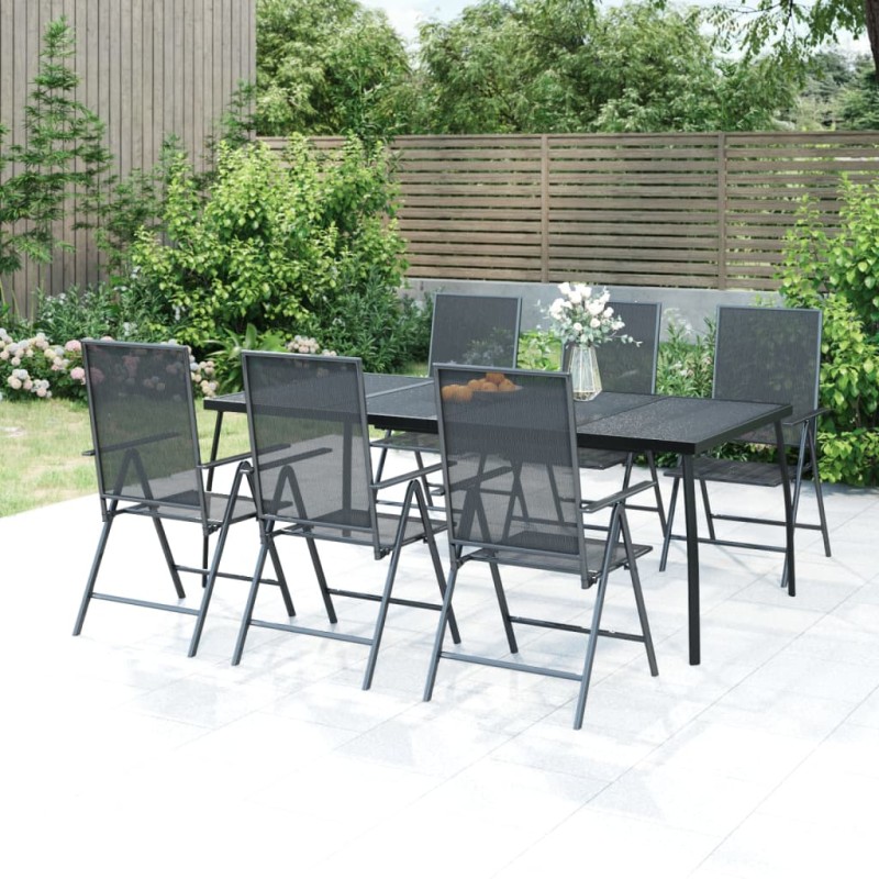 vidaXL Mesa de jardín malla de acero gris antracita 200x100x72 cm vidaXL Mesa de jardín malla de acero gris antracita 200x100x72 cm