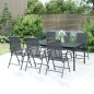 vidaXL Mesa de jardín malla de acero gris antracita 200x100x72 cm vidaXL Mesa de jardín malla de acero gris antracita 200x100x72 cm
