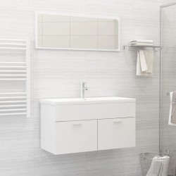 vidaXL Juego de muebles de baño madera de ingeniería blanco