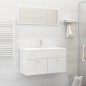 vidaXL Juego de muebles de baño madera de ingeniería blanco vidaXL Juego de muebles de baño madera de ingeniería blanco