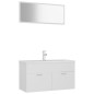 vidaXL Juego de muebles de baño madera de ingeniería blanco vidaXL Juego de muebles de baño madera de ingeniería blanco