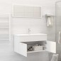 vidaXL Juego de muebles de baño madera de ingeniería blanco vidaXL Juego de muebles de baño madera de ingeniería blanco