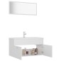 vidaXL Juego de muebles de baño madera de ingeniería blanco vidaXL Juego de muebles de baño madera de ingeniería blanco