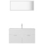 vidaXL Juego de muebles de baño madera de ingeniería blanco vidaXL Juego de muebles de baño madera de ingeniería blanco
